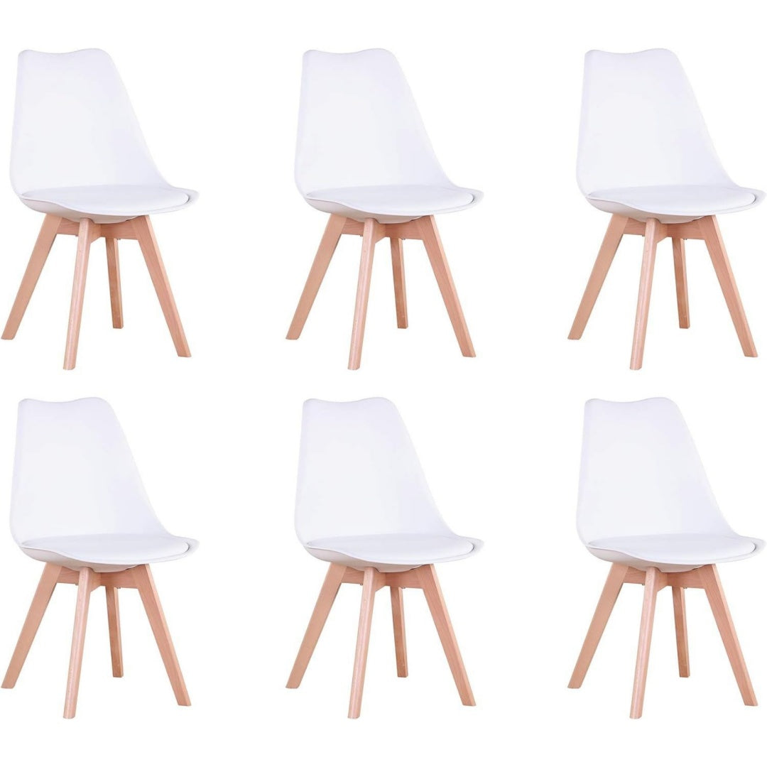sedie bianco legno di faggio per sala da pranzo resistente